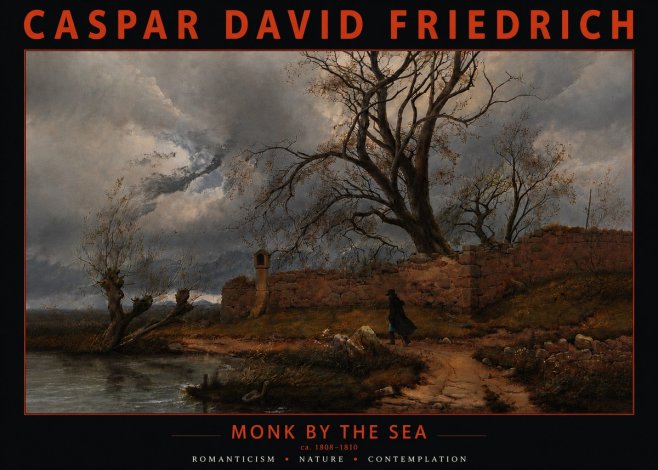 Caspar David Friedrich Autumn Landscape with Ruin No6 - Affiche