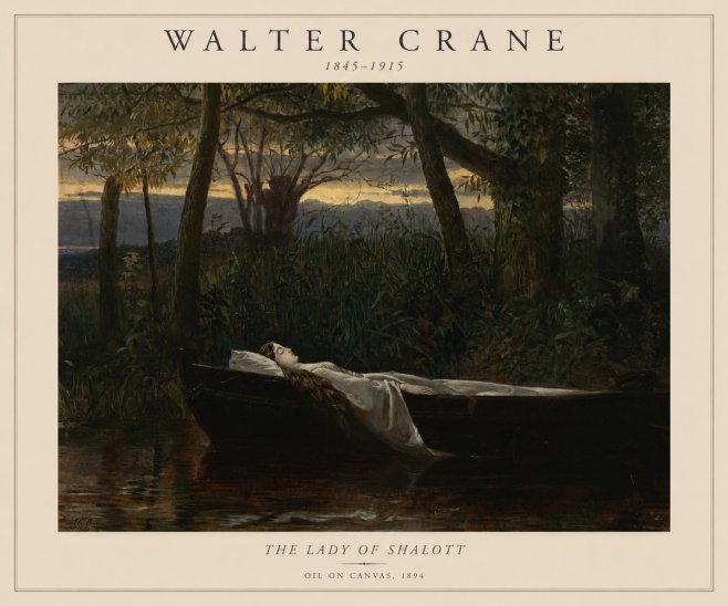 Walter Crane The Lady of Shalott No1 - Affiche