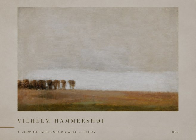 Vilhelm Hammershøi A View of Jægersborg Allé - Study No2 - Affiche
