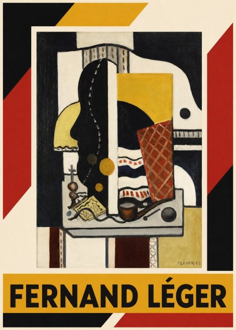 Fernand Léger Composition Au Profil No4 - Affiche