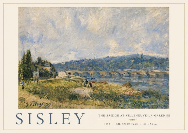 Sisley The Bridge at Villeneuve-la-garenne II No6 - Affiche