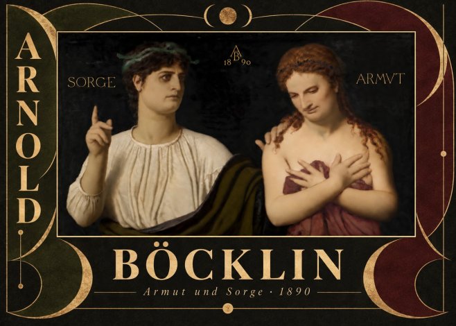 Arnold Böcklin Armut Und Sorge No6 - Affiche
