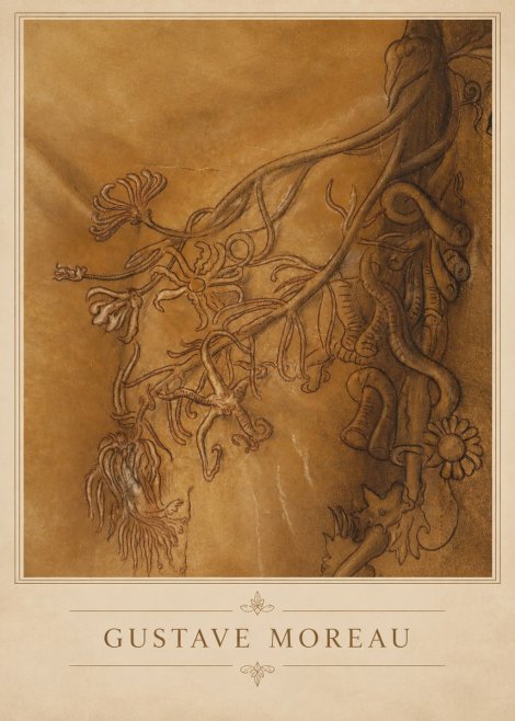 Gustave Moreau Organic Forms Study No2 - Affiche