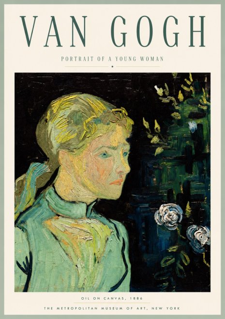Van Gogh Portrait of a Young Woman No6 - Affiche