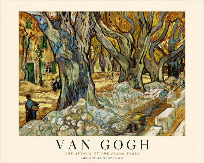 Van Gogh The Avenue of the Plane Trees No1 - Affiche