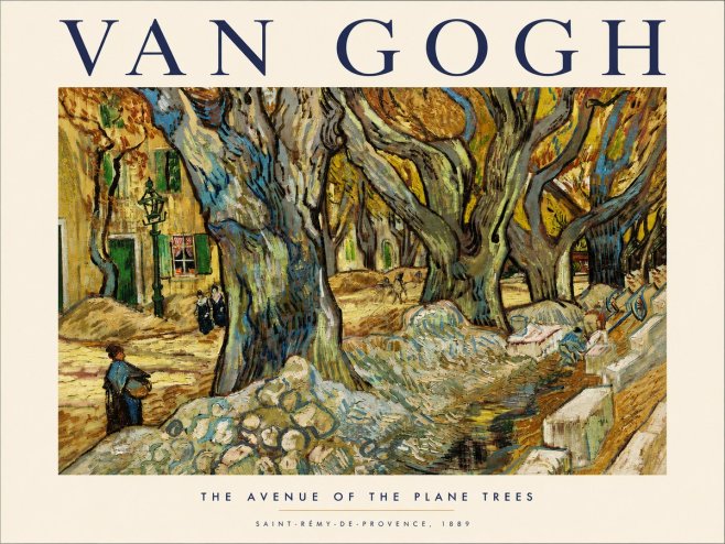 Van Gogh The Avenue of the Plane Trees No3 - Affiche