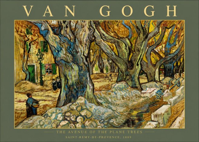 Van Gogh The Avenue of the Plane Trees No6 - Affiche