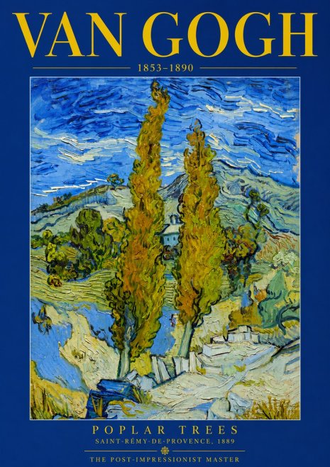 Van Gogh Poplar Trees No4 - Affiche