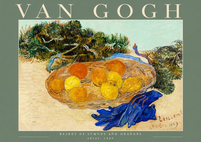 Van Gogh Basket of Lemons and Oranges No2 - Affiche