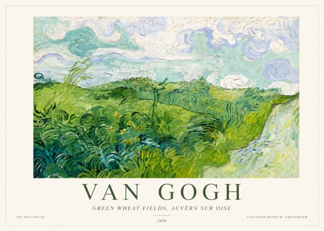 Van Gogh Green Wheat Fields, Auvern Sur Oise No3 - Affiche
