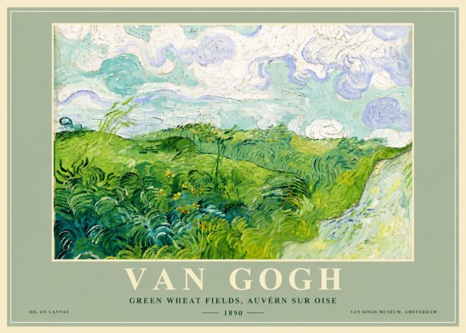 Van Gogh Green Wheat Fields, Auvern Sur Oise No4 - Affiche
