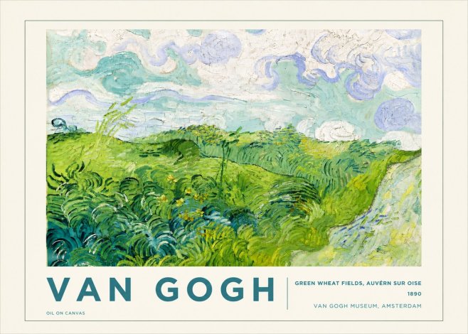 Van Gogh Green Wheat Fields, Auvern Sur Oise No5 - Affiche