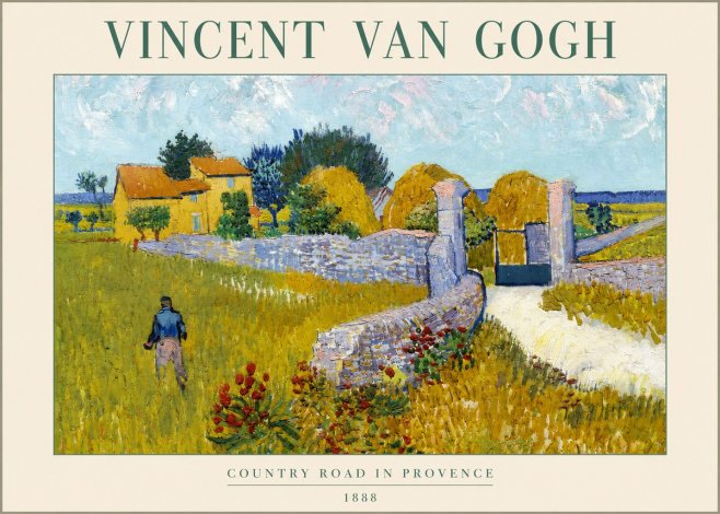 Van Gogh Country Road in Provence I No2 - Affiche