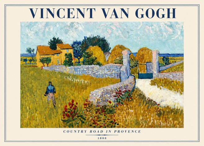 Van Gogh Country Road in Provence I No4 - Affiche