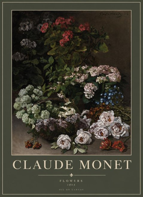 Monet Flowers No2 - Affiche