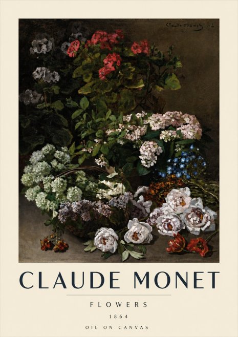 Monet Flowers No3 - Affiche