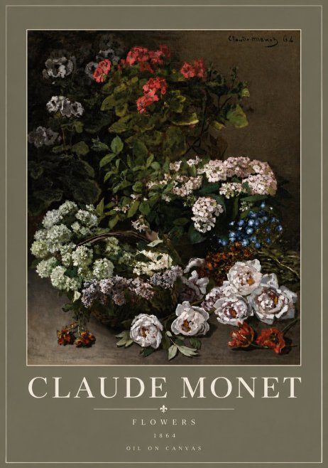 Monet Flowers No4 - Affiche