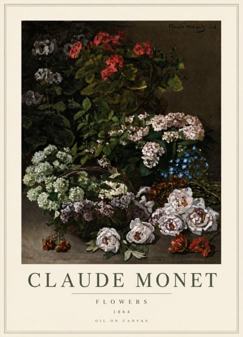 Monet Flowers No5 - Affiche