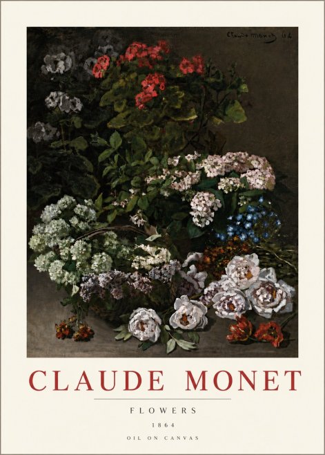 Monet Flowers No6 - Affiche