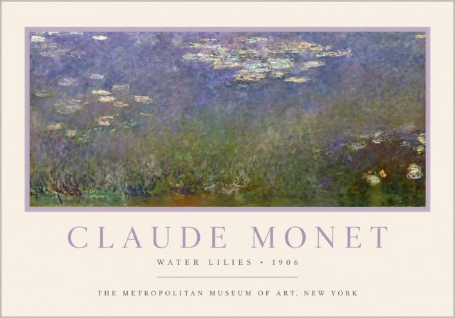 Monet Water Lilies - 1906 No3 - Affiche