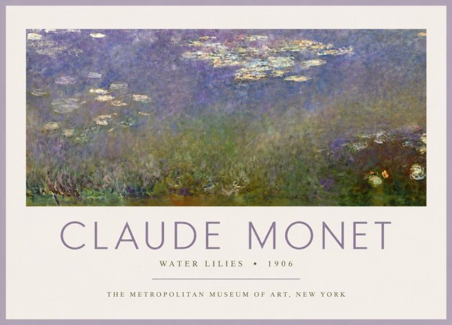Monet Water Lilies - 1906 No4 - Affiche
