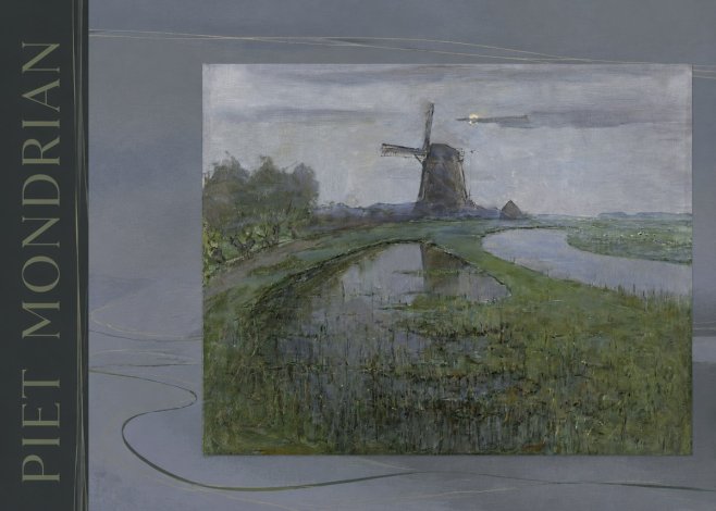 Piet Mondrian Windmill by the Water II No4 - Affiche