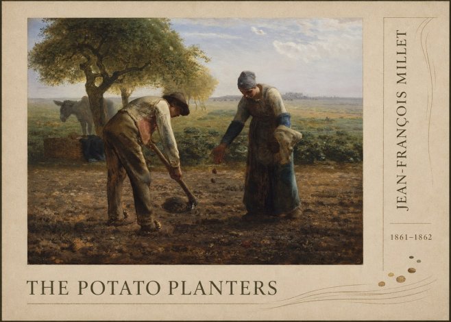 Jean-François Millet The Potato Planters No3 - Affiche