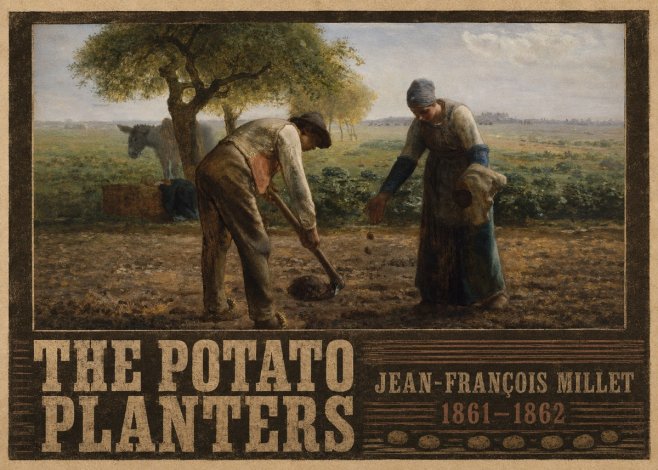Jean-François Millet The Potato Planters No4 - Affiche