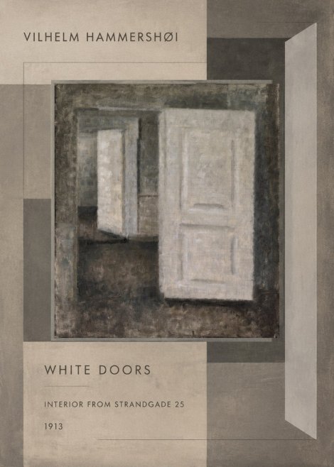 Vilhelm Hammershøi White Doors No4 - Affiche
