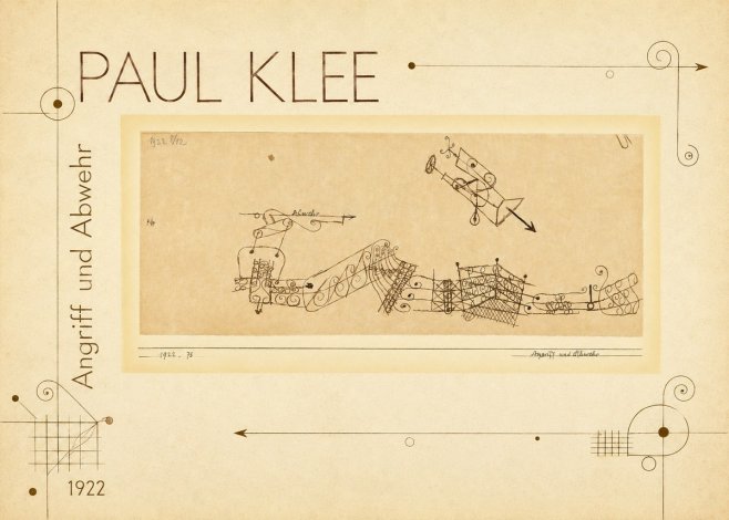 Paul Klee Angriff Und Abwehr No2 - Affiche