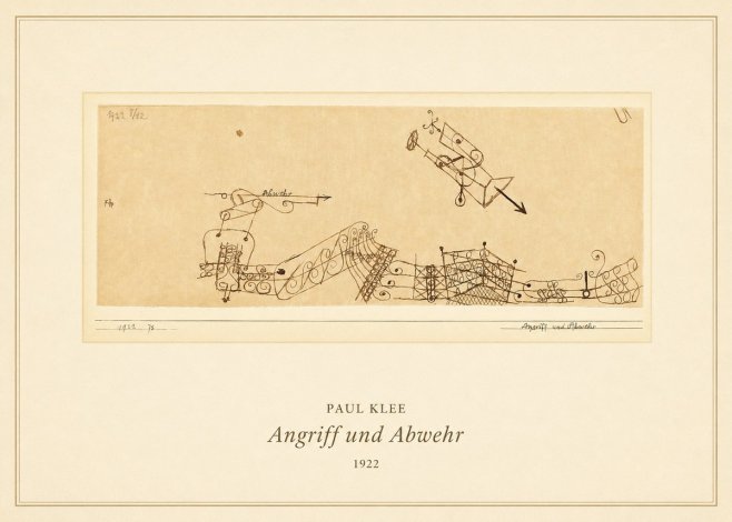 Paul Klee Angriff Und Abwehr No5 - Affiche