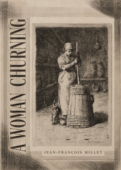 Jean-François Millet A Woman Churning No2 - Affiche
