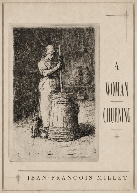 Jean-François Millet A Woman Churning No3 - Affiche