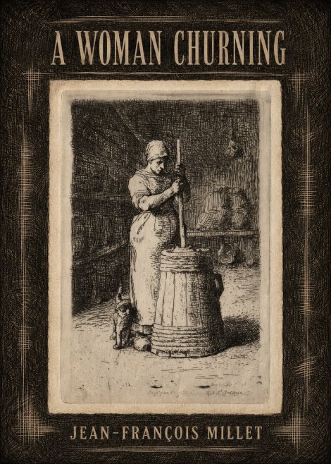 Jean-François Millet A Woman Churning No4 - Affiche