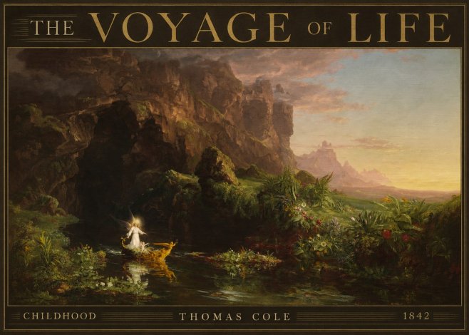 Thomas Cole The Voyage of Life: Childhood IV No4 - Affiche