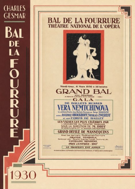 Charles Gesmar Bal De La Fourrure Théâtre National De L'opéra No2 - Affiche