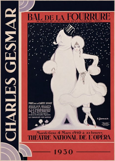 Charles Gesmar Bal De La Fourrure II No2 - Affiche