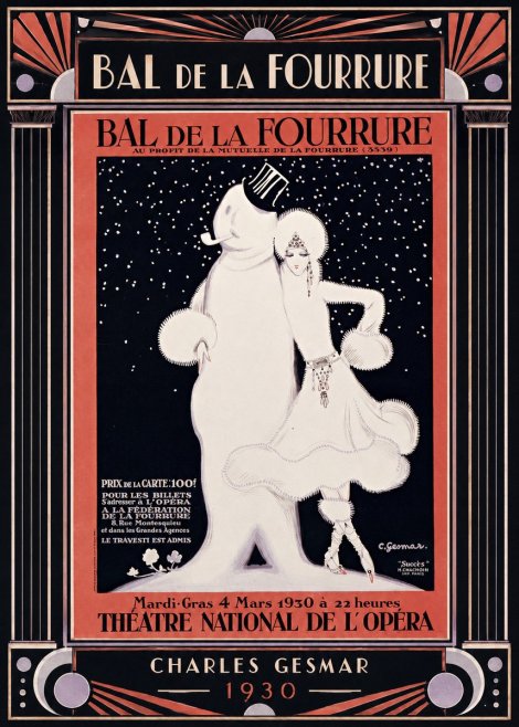 Charles Gesmar Bal De La Fourrure II No3 - Affiche