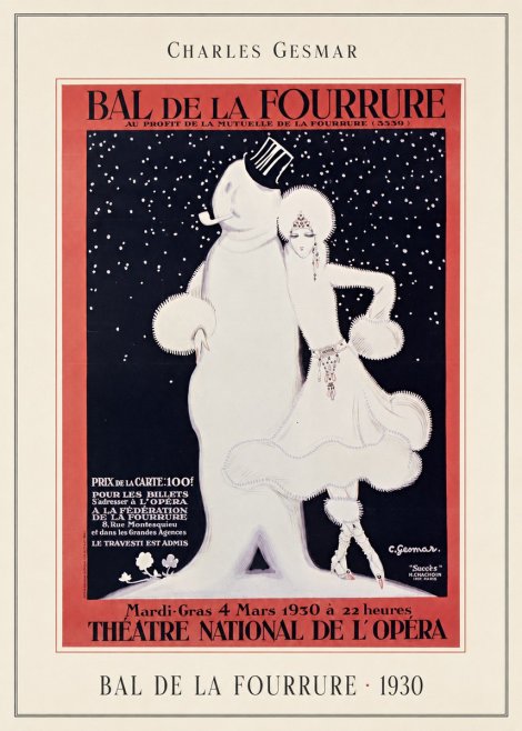 Charles Gesmar Bal De La Fourrure II No4 - Affiche