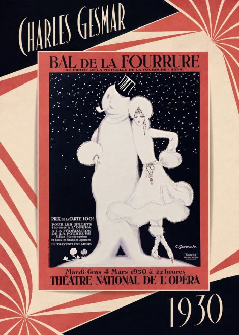 Charles Gesmar Bal De La Fourrure II No5 - Affiche