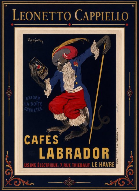 Leonetto Cappiello Cafés Labrador No1 - Affiche