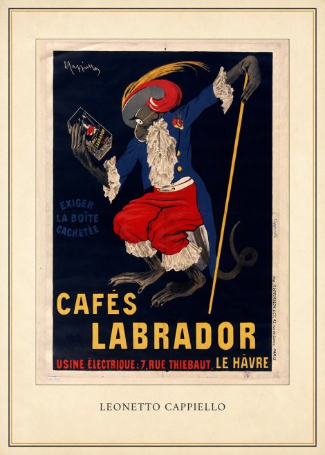Leonetto Cappiello Cafés Labrador No4 - Affiche