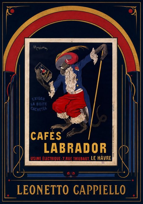 Leonetto Cappiello Cafés Labrador No6 - Affiche