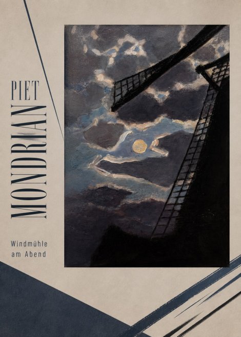 Piet Mondrian Windmühle Am Abend II No2 - Affiche