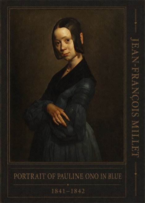 Jean-François Millet Portrait of Pauline Ono in Blue No5 - Affiche