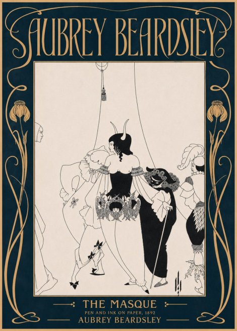 Aubrey Beardsley The Masque No4 - Affiche