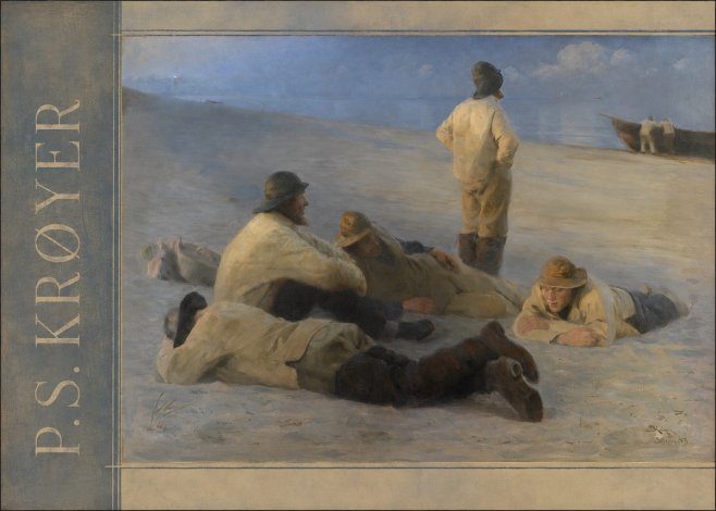 P.S. Krøyer Fishermen on Skagen Beach No2 - Affiche