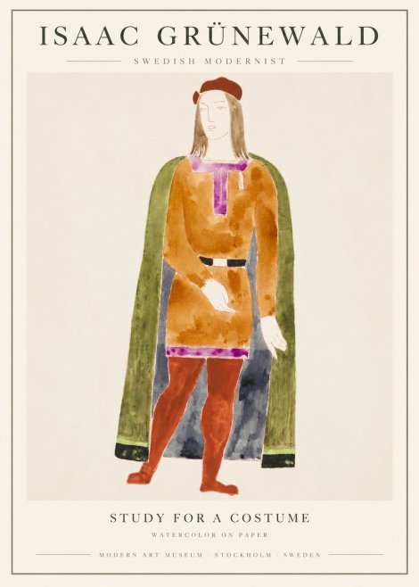 Isaac Grünewald Study for a Costume Design No2 - Affiche