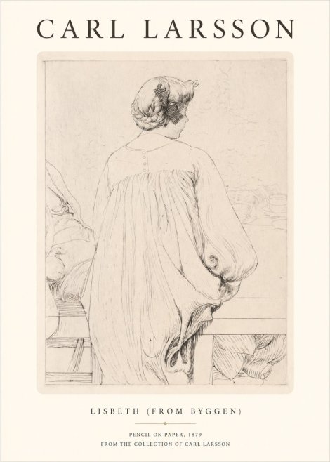 Carl Larsson Lisbeth (from Byggen) No1 - Affiche