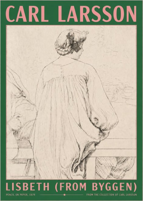 Carl Larsson Lisbeth (from Byggen) No2 - Affiche